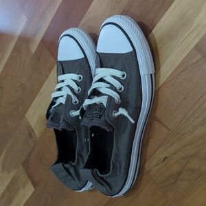 Converse all star grey white size 8